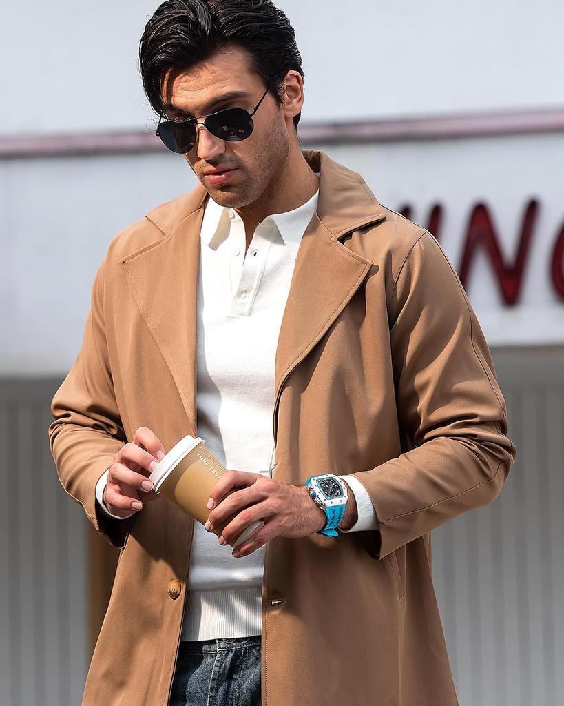 Montre Automatique Squelette TSAR BOMBA avec Céramique Tonneau Japonais Silicone 50M Eau Lumineuse Montre de Luxe pour Cadeau Mouvement Homme, Bracelet, Résistance,