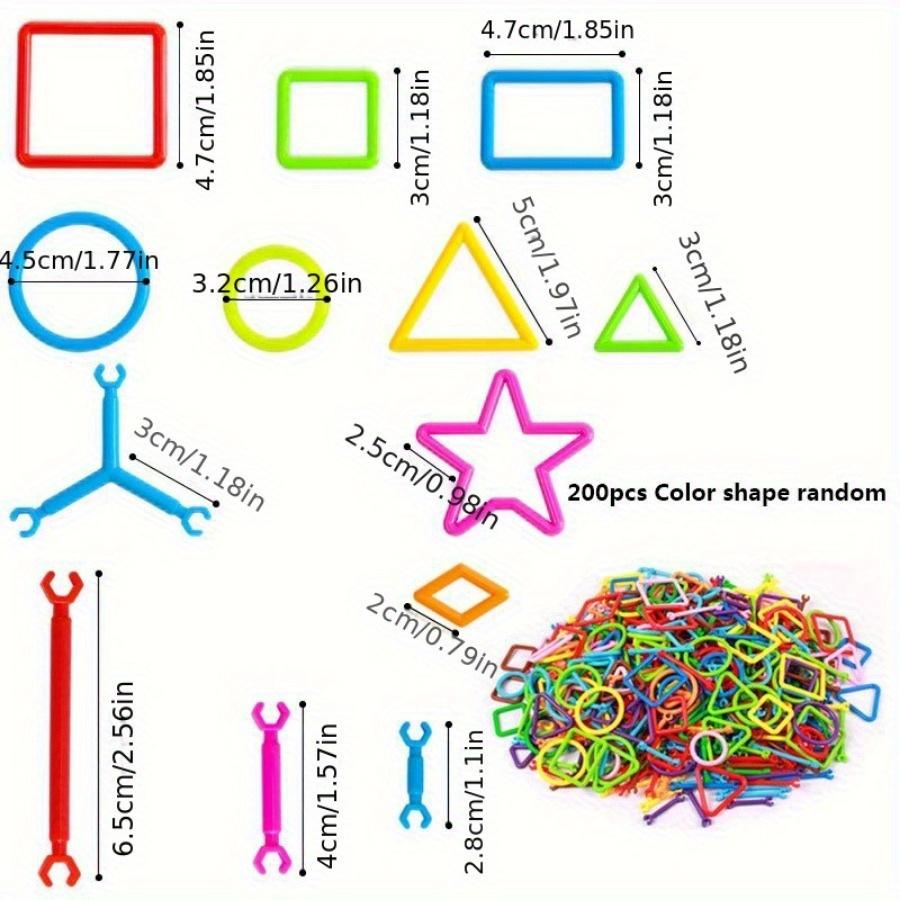 200PCS Children's Magic Children's Toys Assembly Drawing Kindergarten Baby Child Parent-child Gift Set.