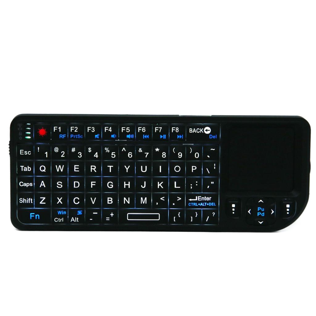 Mini Keyboard 2.4G Wireless Backlit Integrated Design Inbuilt Rechargeable Battery Wireless