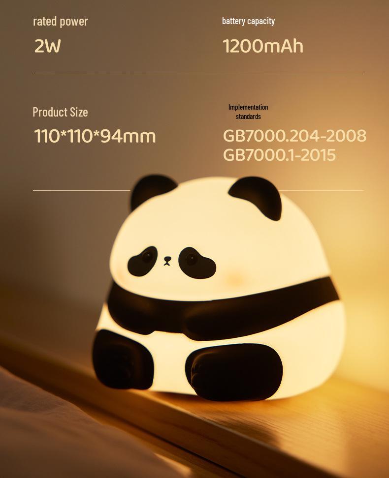 Panda Huahua Silicone Night Light - Eye-Friendly Atmosphere & Gift Light