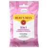 Burt's Bees Micellar Rose Water Facial Towel Plant-Based Fabric 99% Derived Makeup Removal Cleansing Hydrating Oiliness Residue