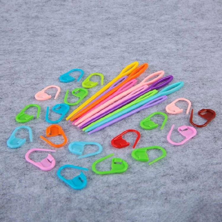 Large Eye Needle Embroidery Bent Needle Crochet Hooks and Knitting Mark