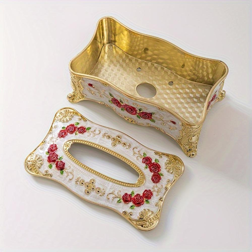 Europäischer und amerikanischer Stil Wohnzimmer Haushalt Taschentuchbox leichter Luxus Stil Toilettenpapier Aufbewahrungsbox kreative Ornamente