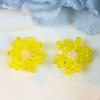 2026 Candy-Colored 3D Crystal Beaded Flower DIY Crocs Earring Accessories