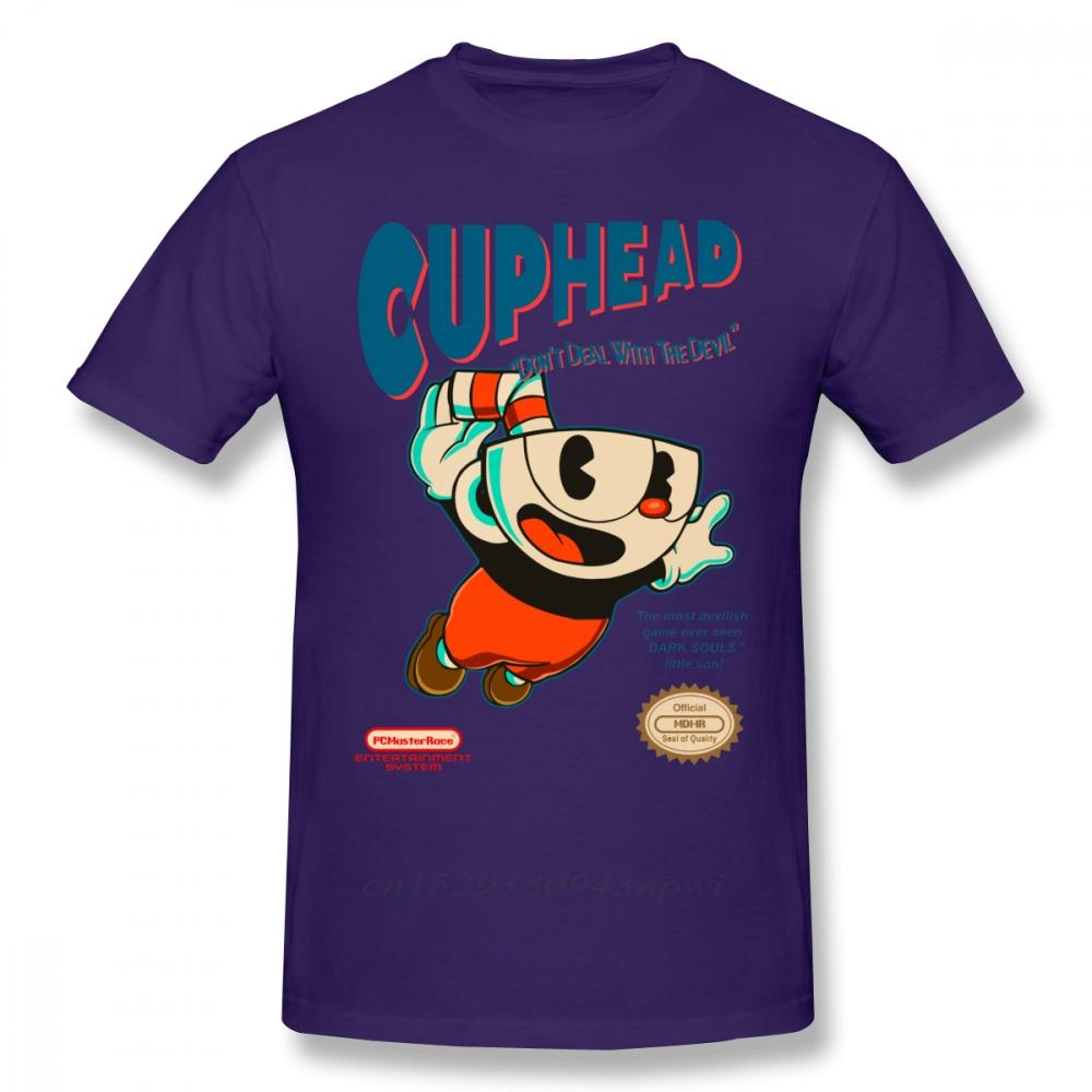 Cuphead T Shirt Super Cuphead TShirt Male Big Tee Shirt Short Sleeve Casual Fun 100 Cotton Graphic Tshirt