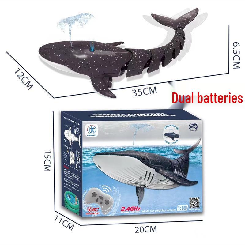 2.4G Remote Control Electric Shark Toy - Wireless Charging Water Toy for Kids