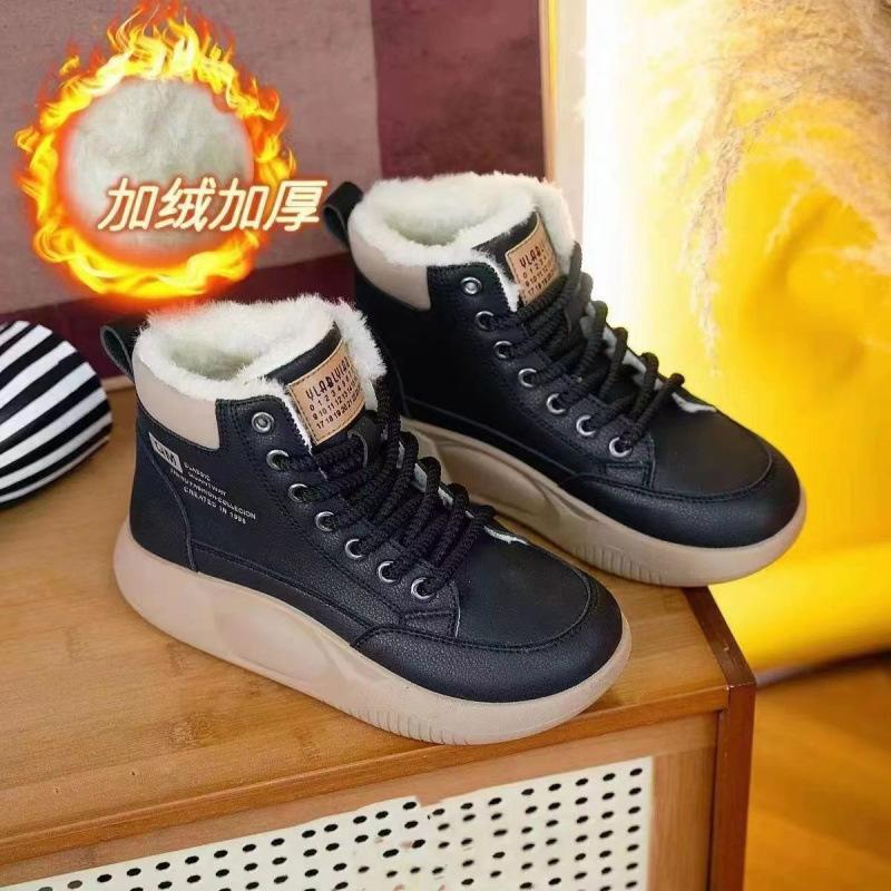 

Теплая обувь осень и зима утолщенные сноубутсы новые хлопковые ботинки нескользящая спортивная повседневная обувь женская 40 чёрный