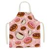 Cute Gourmet Burger Fries Pizza Pattern Kitchen Cooking Apron Men's Sleeveless Women's Cooking Baking Bib