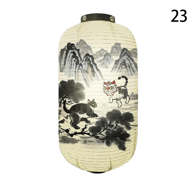 Japanese Style Cloth Lantern Yakitori Wish Dharma Lantern Outdoor Sushi Pub Bistro Ramen Shop Restaurant Decor Advertisement