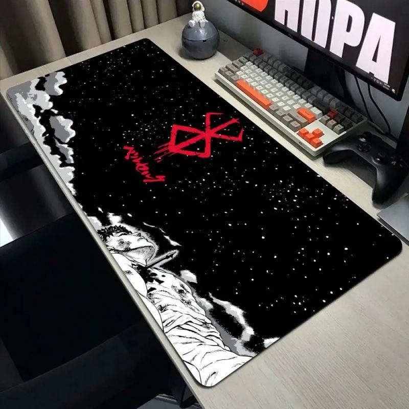 Miecz Guts w Berserk Podkładka pod mysz Komputer Laptop Anime Mata na klawiaturę Duża podkładka pod mysz Klawiatury Gracze Podkładka na biurko Gumowe obszyte krawędzie