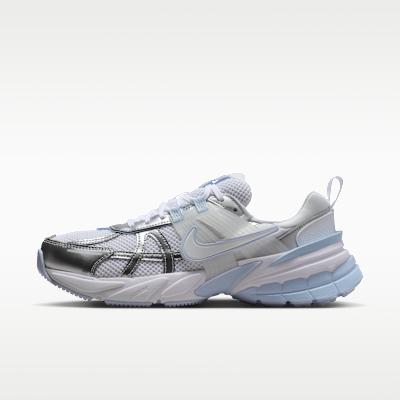 Nike V2K Run Running Shoes Women s Low Top White/Metallic Silver/Hydro 36