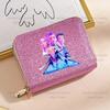 Kpop Dämonenjäger Geldbörse Damen Pailletten Glitzernde Münzbörse Modische Kleine Clutch Kartenhalter für Damen