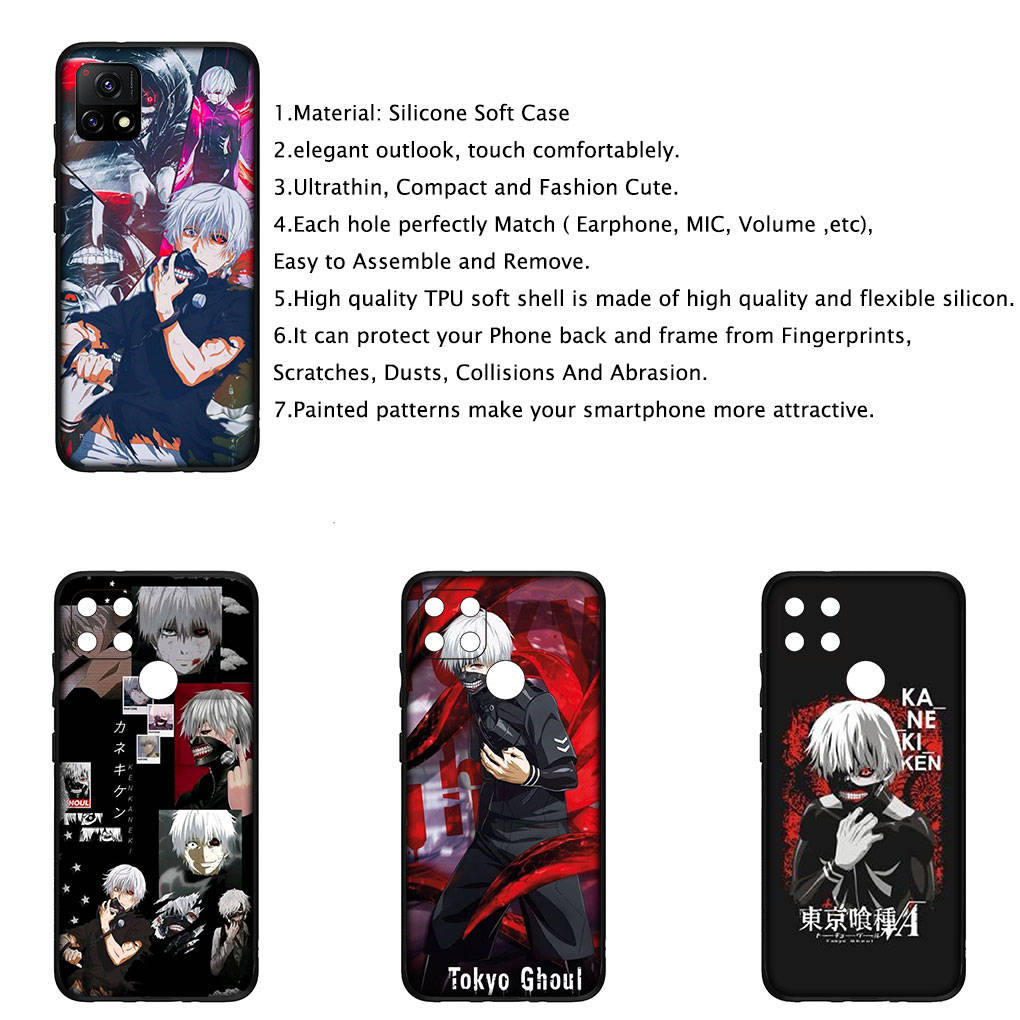 Cover for iPhone 16 15 14 Xiaomi Redmi Note 13 12 11 Pro Max X 10 8 9 XR Samsung Galaxy S24 S23 OPPO Huawei Comics Tokyo Ghoul Ken Kaneki Phone Case