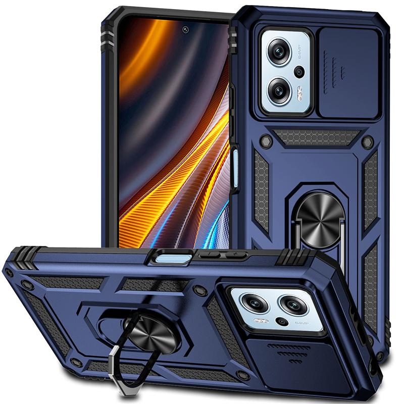 For Xiaomi Poco X4 GT 5G Case Magnetic Holder Ring Armor Cases For Poko Little X4 GT X4GT PocoX4 GT 5G Slide Lens Protect Cover