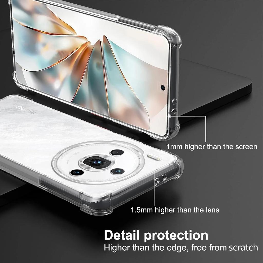 TPU Transparent Phone Shockproof Case for ZTE Nubia Z60S Pro Protective Cover Fundas Capa Coque