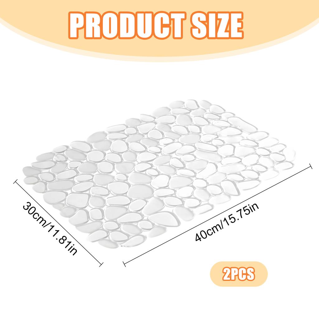 2PCS Silicone Sink Ergonomic Kitchen Drain Mat Airflows Designs Space Saving Rollable Sink Pad for Dish Drying