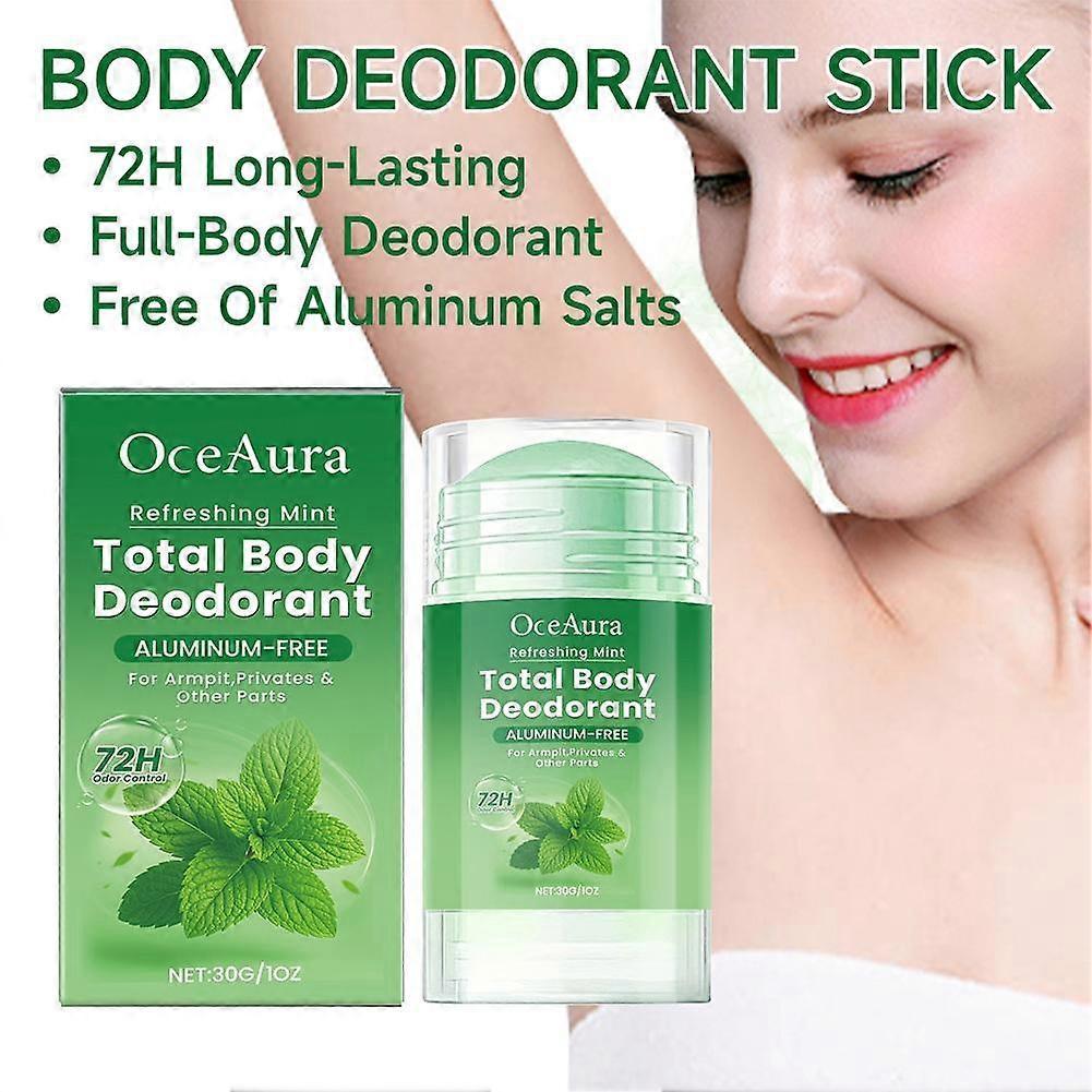OceaAura Total Body Deodorant - 72H Odor Control & Mint