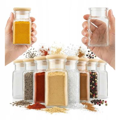 Glass Jar 150Ml For Spices Herbs Gift Diy Wooden Cork