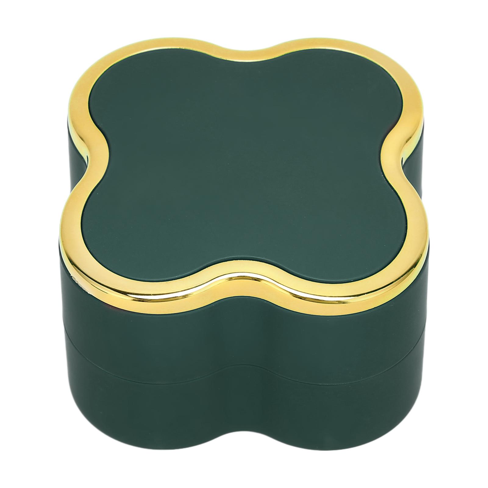 

Коробка для колец со светом Мягкий флок Светящаяся Четырехлистник Дизайн Дисплей для украшений Подарочная коробка для свадеб Помолвок