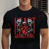 Skull Pistons And Anatomical Heart Engine Motorcycle Black Cotton T-Shirt New Men's Casual O-neck Short Sleeve Top Tees