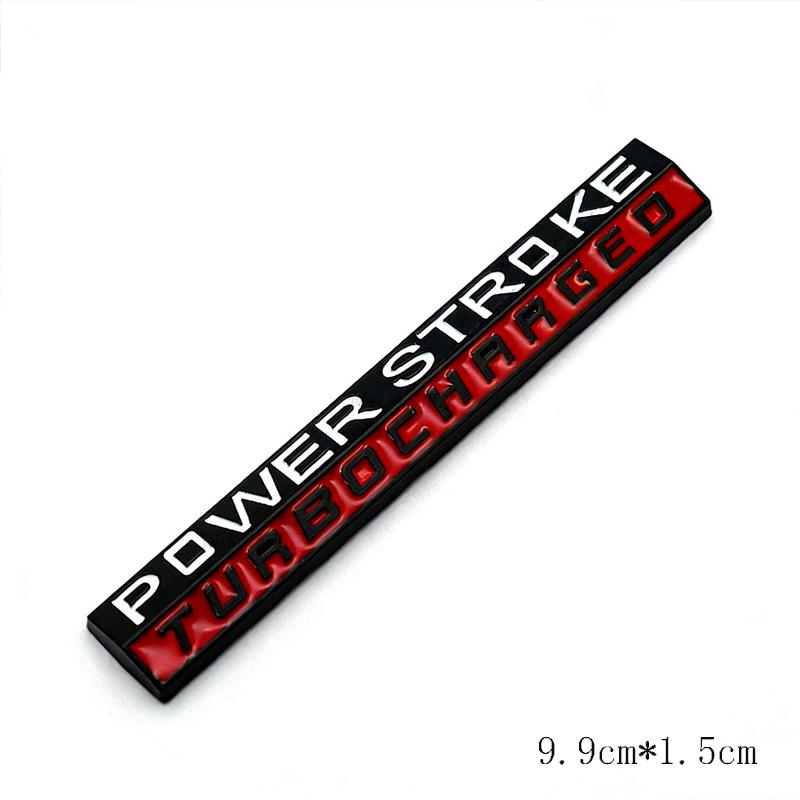 3D Metal POWER STROKE Car Fender Side Rear Trunk Emblem Badge Decoration Sticker Accessories