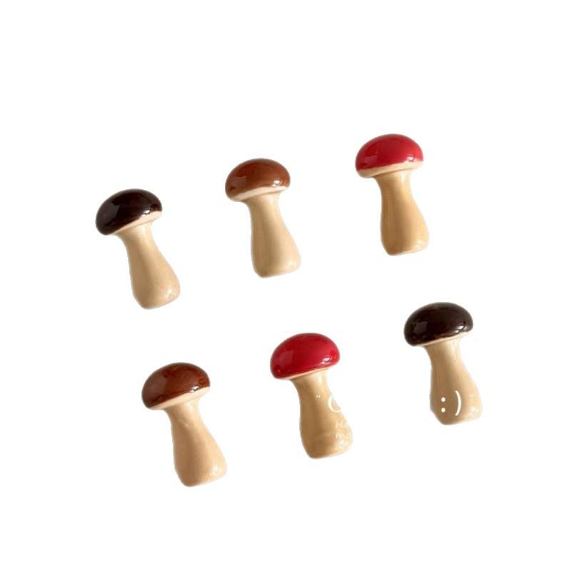 Exquisite Ceramic Mushroom Chopstick Rest Holder - Cute and Creative Chopstick Pillow Tray