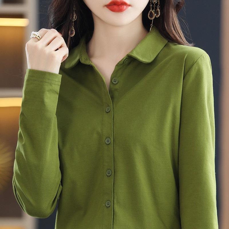 Cotton Long-sleeved Shirt Spring and Autumn Western Style Loose Shirt Fashion Women's Clothing