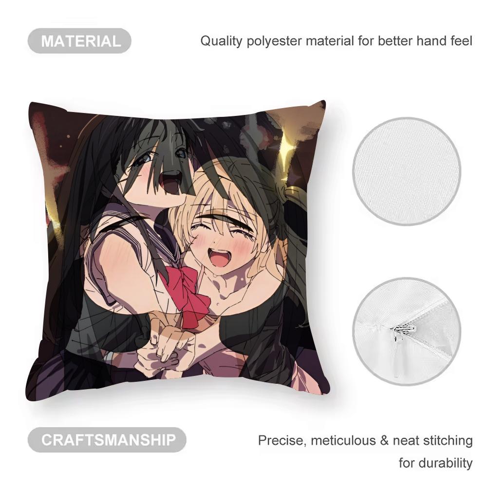 Tomorrowsauce's Sailor Suit Cushion Cover Anti-dustmite Pillowcase Invisible Zipper Silky Short Plush Sofa Cushion Cover