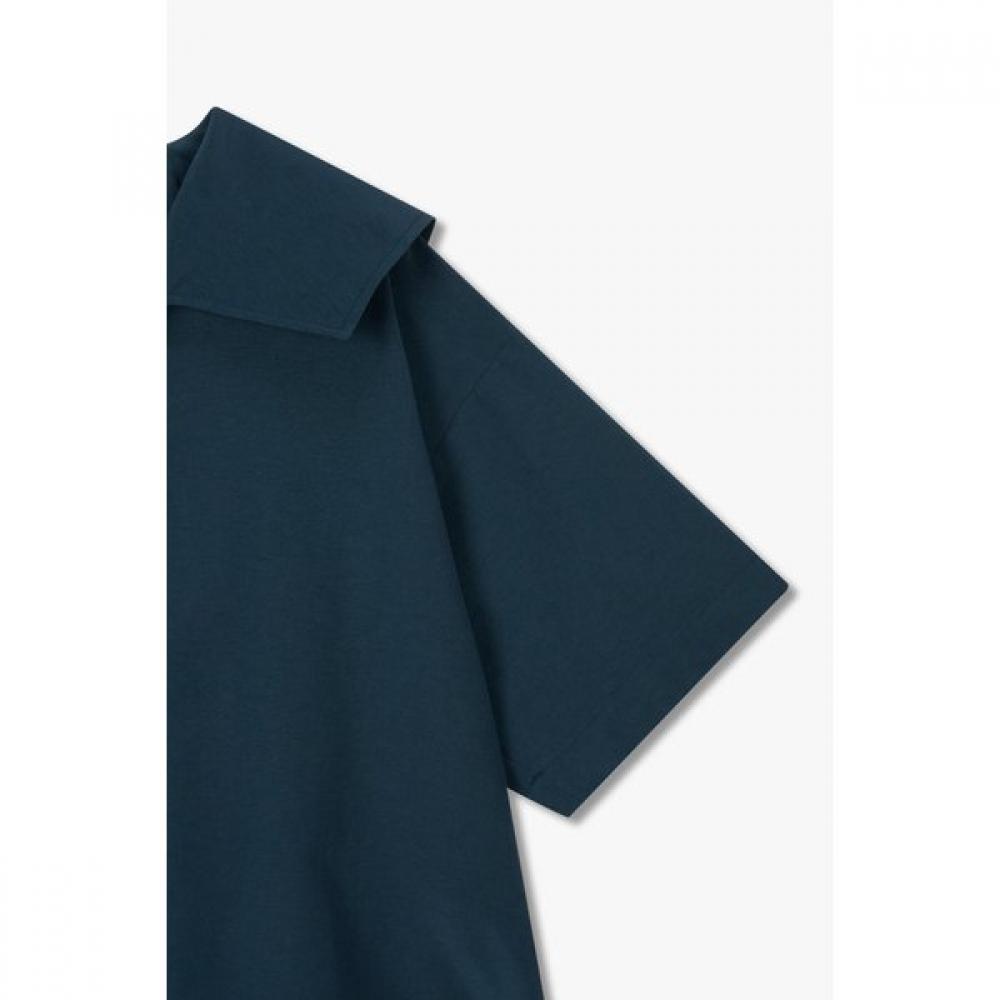 STUDIO TOMBOY Variant Collar Short Sleeve Blouse