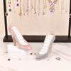 Elegant High Heel Jewelry Organizers Display Stand Fabric Texture for Earrings Rings and Accessories