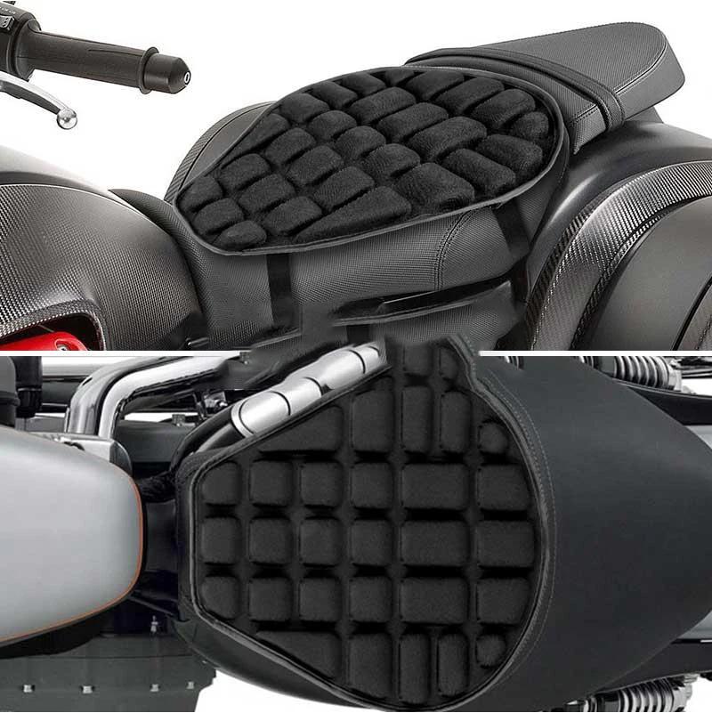 Motorcycle Sponge Seat Cover Scooter Seat Cushion Ride Pillow Pad Breathable Anti-Skid Non Inflatable For Moto Outdoor Riding