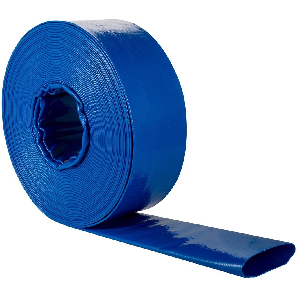 VEVOR Discharge Hose, 76 Mm X 32 M, PVC Lay Flat Hose, Heavy Duty Backwash Drain Hose with Clamps, Weather-proof & Burst-proof