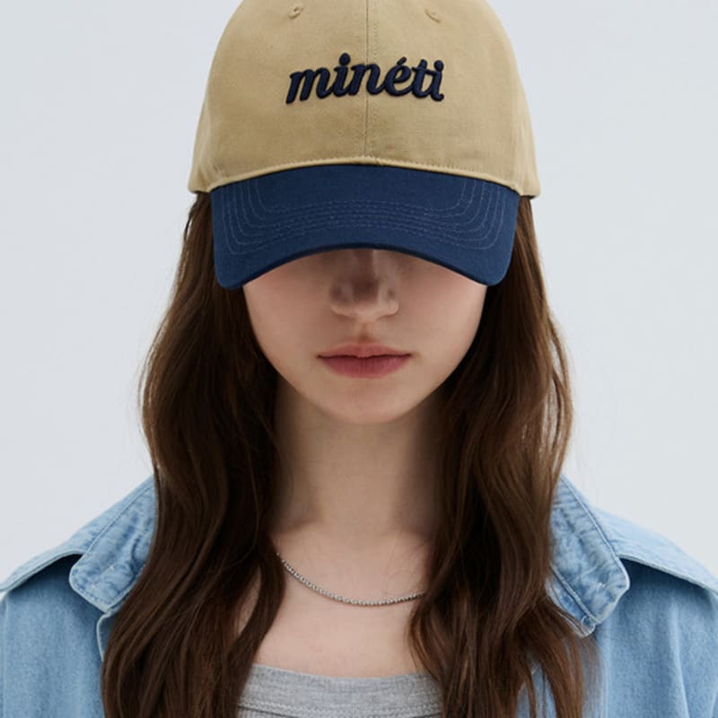 MINETI Two-Tone Lettering Ball Cap Y 10525 MT