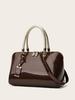 Bolso de mujer nuevo versátil de charol con textura, bolso tote portátil, bolso bandolera