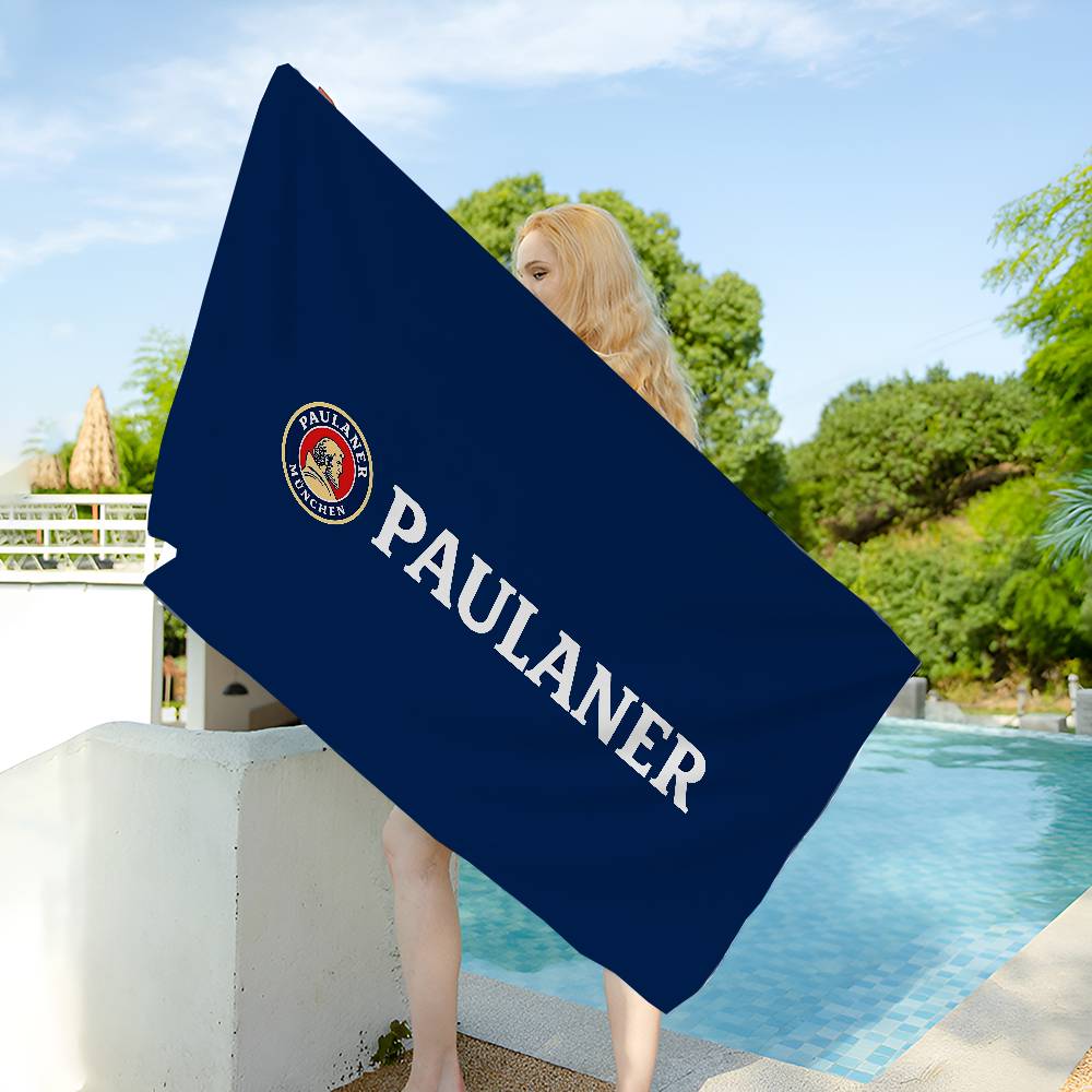 

German Beer Paulaner Microfiber Blanket Quick Drying Beach Towels Oversized Printing Super Absorbent Pool Towel Blanket W30*H60(CM)
