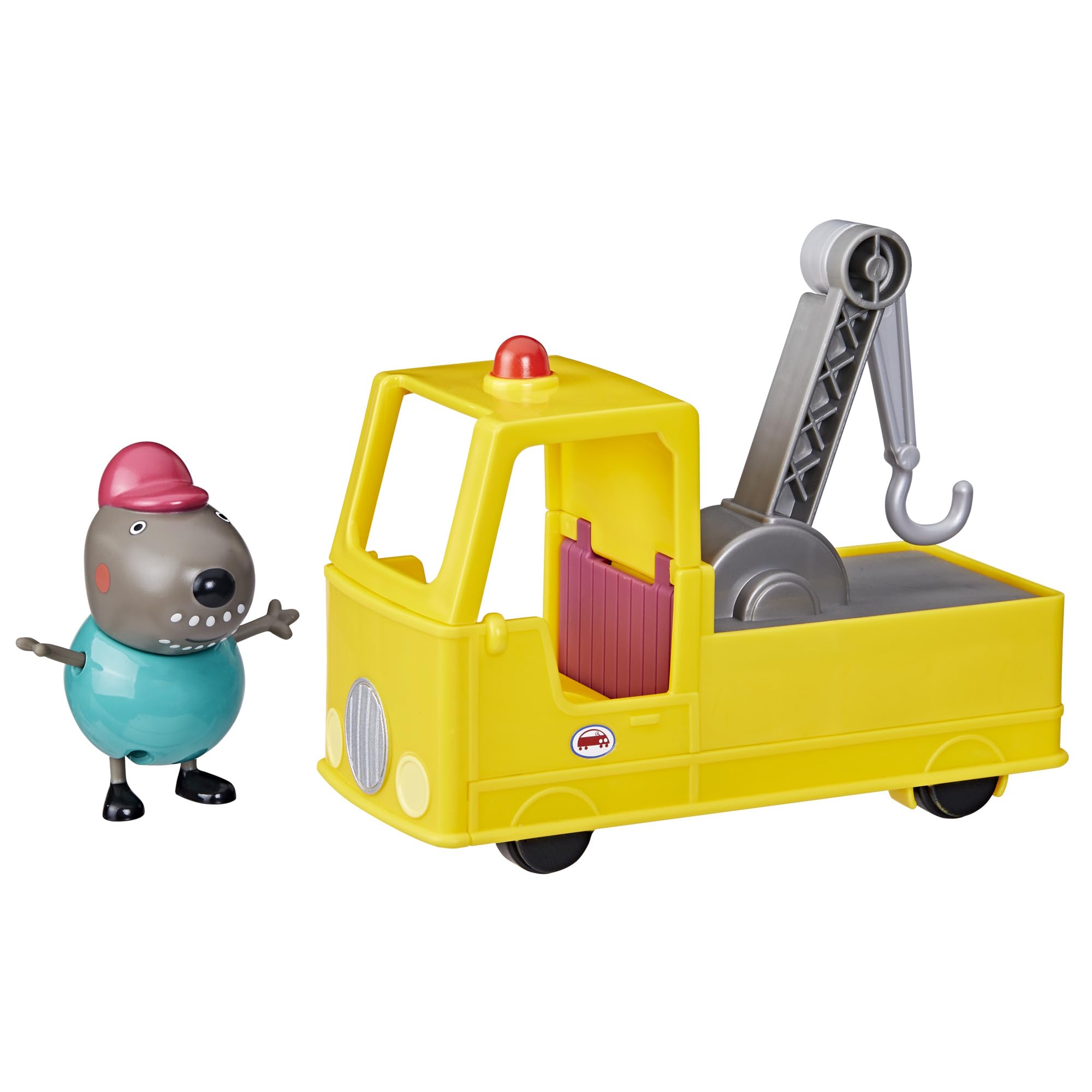 PEPPA PIG Grandpa Dog Tow Truck Construction Vehicle and Figure Set - Preschool Toy for Boys and Girls, Ages 3 and Up