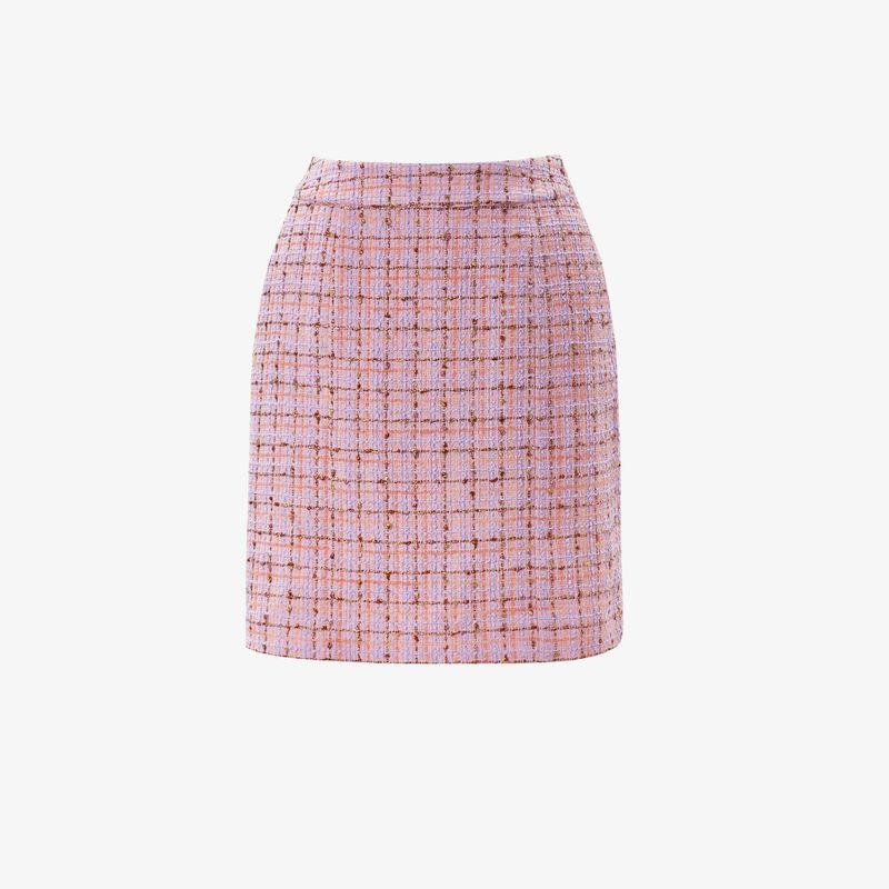 

Blacknini Yinhuafu/Fantasy Barbie Italian L & C Luxury Brand Same-Origin Tweed Fabric Outwear/Skirt Pink-Skirt L