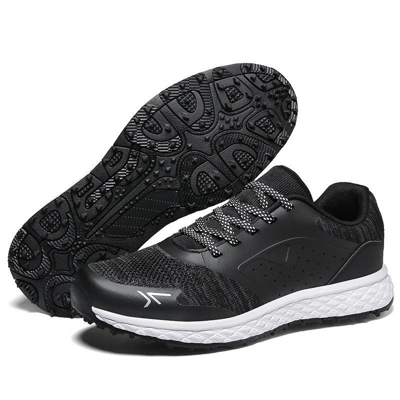 Spring and Summer New Splicing Mesh Casual Shoes Fashionable Men's Outdoor Sports Shoes Platform Golf Shoes