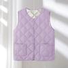 Crew neck quilted warm windproof vest down cotton vest cotton top warm jacket new autumn and winter