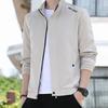 Men's Autumn Casual Stand Collar Jacket Thin Jacket Pure Color Loose Jacket Fashionable Jacket for Men