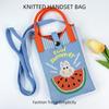 Korean Style Knitted Mini Crossbody Phone Bag – Women's Small Square Handbag