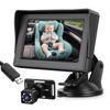 Baby Car Camera 4.3  Night Vision 150 degrees  Wide Viewing Angle 360 degrees  Rotation Rear Facing Seat Mirror for