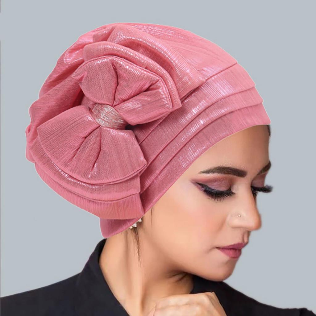 Polyester Knitted Fashion Headscarf With Bow Decor For Casual Wear