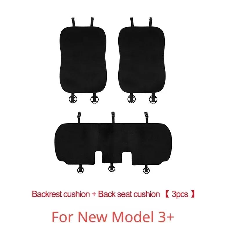 Seat Cover Cushion for Tesla New Model 3+ Highland 2024 Flannel Anti-dirty Seat Pad Mats Flocking Mat Car Seat Cover Accessories