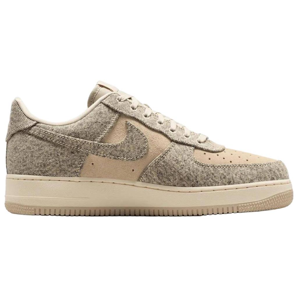 Nike Air Force 1 Low 07 LV8 Denim Desert Khaki Unisex Sneakers Tan Light-Khaki Metallic-Silver IR0951-201