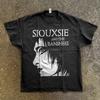 Siouxsie and the Banshees Vintage Stijl Gotische Band Zwart T-shirt S-