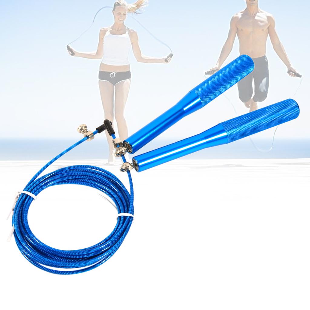 Aluminium Alloy Speed     Rope Steel Wire Speed Skipping Rope(blue)