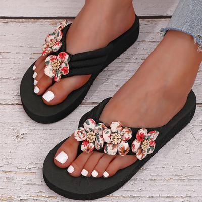 Shoes Woman  Trend Sandals Summer Slippers For Women Ladies Flip Flops Open Toe Flowers Bohemian Sandals Casual Women