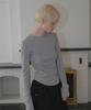 Kyuliti C 90S Line Basic Long Sleeve T-Shirt_Grey