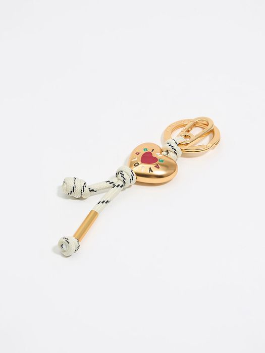 BIMBA Y LOLA Ivory Rope Heart Keyring B255AIZ005IVF